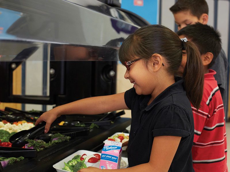 School Salad Bar in Action