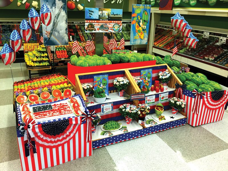 Watermelon Marketing 4th of July Display